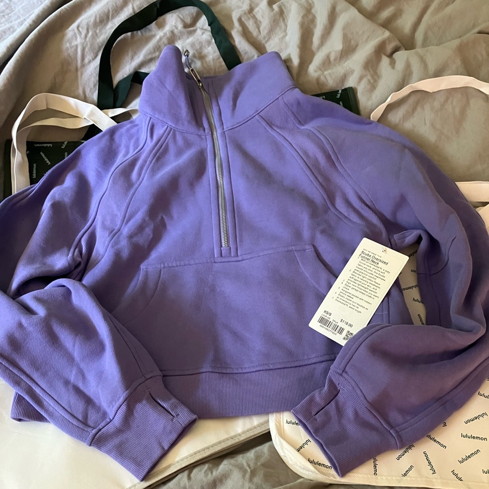NWT Lululemon Scuba Oversized Funnel Neck, XS/S, Dark Lavender - Picture 4 of 8
